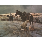 Beating the Chill Factor - Cowboys by artist Ray Swanson