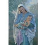 Love's Pure Light - Mother Mary and baby Jesus by artist Kathy Lawrence