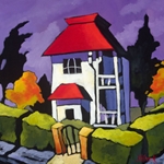 On the Corner - gated house by artist Jill Charuk