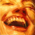 Emotional Debris #2 - laughing face by artist Maria Hoch
