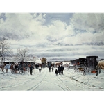 Second Sunday - Amish gathering by rural artist Florian Lawton
