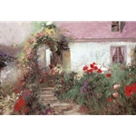 Colourful Archway - house with garden by Mediterranean artist Pino