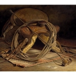 Down Time - Saddle and rope by Kyle Polzin