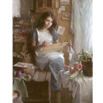 The Artist - young girl painting still life by artist Morgan Weistling