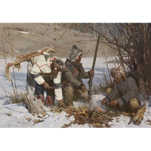 Assiniboine Hunters by Z. S. Liang