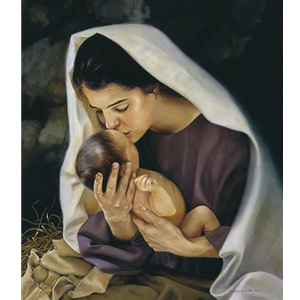 She Shall Bring Forth a Son - Mary with infant Jesus by Liz Lemon Swindle
