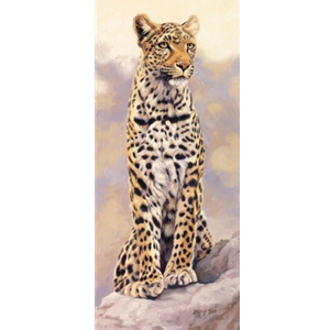 The Lookout - Leopard by wildlife artist Lindsay Scott