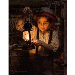 Ethan's Lantern by portrait artist Morgan Weistling