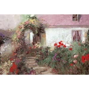Colourful Archway - house with garden by Mediterranean artist Pino