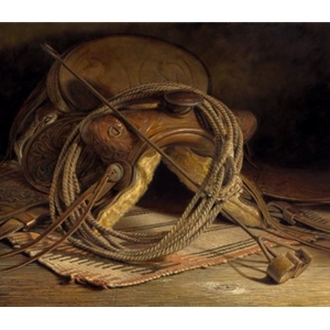Down Time - Saddle and rope by Kyle Polzin