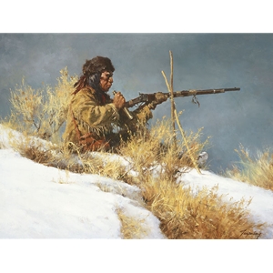 ~ Patient Provider - Indian brave hunting by Howard Terpning