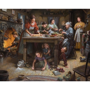 ~ Family Traditions - busy kitchen by Morgan Weistling