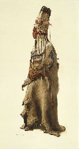 Blackfoot Ceremonial Headdress by James Bama