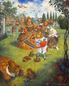 The Queen's Croquet-ground by fairy tale artist Scott Gustafson
