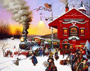 Whistle Stop Christmas by Charles Wysocki