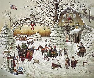 Christmas Greeting by Charles Wysocki