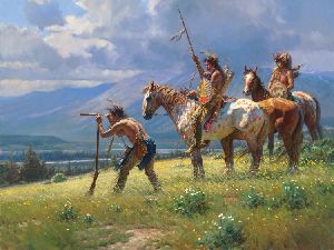 Dust in the Distance by western artist Martin Grelle