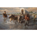 Crossing the Cheyenne River, Summer, 1850 by  Morgan Weistling