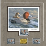 2022 Federal Duck Stamp PRESIDENT's EDITION - Pair of Redheads by James Hautman