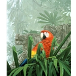 Double Take -  Scarlet Macaw by wildlife artist Rod Frederick