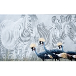 Zebra Mirage - African crested crane by wildlife artist Rod Federick