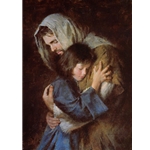 The Promise - Christ hugging child by religious artist Morgan Weistling