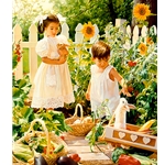 Growing Season - Children in Garden by artist Jean Monti