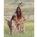 Listen to the Father and Hear the Grandfather - Indian father and child by artist Fred Fields