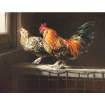 Barnyard Phoenix - Rooster and Hen by artist Patricia Pepin