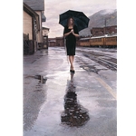 Waiting in the Rain (Durango, Colorado) by artist Steve Hanks