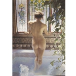 Morning Bath - nude by figure artist Steve Hanks