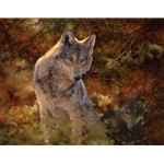 The Watchers - wolf pair by wildlife artist Bonnie Marris