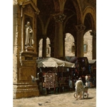 Mercato di Cuoio (leather market) by classical artist George Hallmark