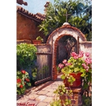 Garden of the Bells - California courtyard by floral artist June Carey