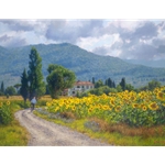 My Girasoli - Italian for sunflower by landscape artist June Carey