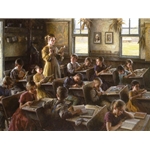 Country Schoolhouse - 1879 by Americana artist Morgan Weistling