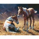 Cousins - two young foals by artist Bonnie Marris