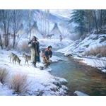 Days of the Coldmaker - Native Americans in the winter by artist Martin Grelle