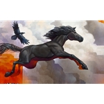 Pegasus - Leap of Faith with horse and raven by artist Craig Kosak