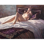 In the Soft Comfort of Her Bed - by figure artist Steve Hanks