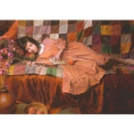 ~ Patchwork Dreams - girl aleep on couch by Morgan Weistling