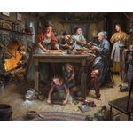~ Family Traditions - busy kitchen by Morgan Weistling