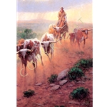 Traildust and Raindrops by cowboy artist Jack Terry