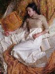 Dreams in Gold sleeping woman by figurative artist Morgan Weistling