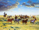 The Horse Wrangler Gathered the Morn by Bob Coronato