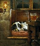 Where Best Friends are Welcome - Border Collie in Pub by Bonnie Marris