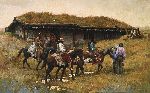 Trading Post at Chadron Creek by western artist Howard Terpning