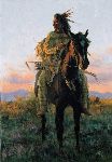 Last Rays of Sun print/collector book Spirit of the Plains People by Howard Terpning