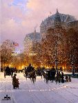 A Stroll on the Plaza (New York) by G. Harvey