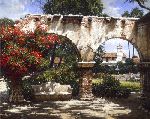 The Jewel - Mission San Juan Capistrano by landscape artist George Hallmark